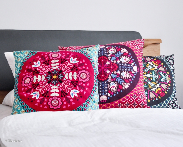 Canvas Swafing -  Pillow Party 2023 - Bunt/Schwarz - by Jolijou - Panel